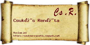 Csukás Renáta névjegykártya