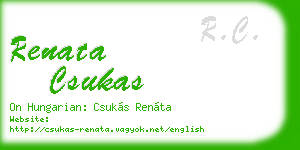 renata csukas business card